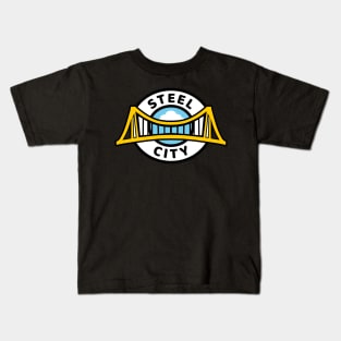 Steel City Pittsburgh City of Bridges Kids T-Shirt